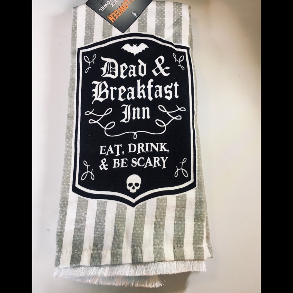 2 Halloween Dead & Breakfast Inn Kitchen Towels